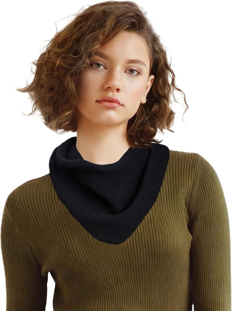 Molans Women Winter Knit Neck Scarf - Warm Crochet Triangle Scarf for Women Girls - Image 1